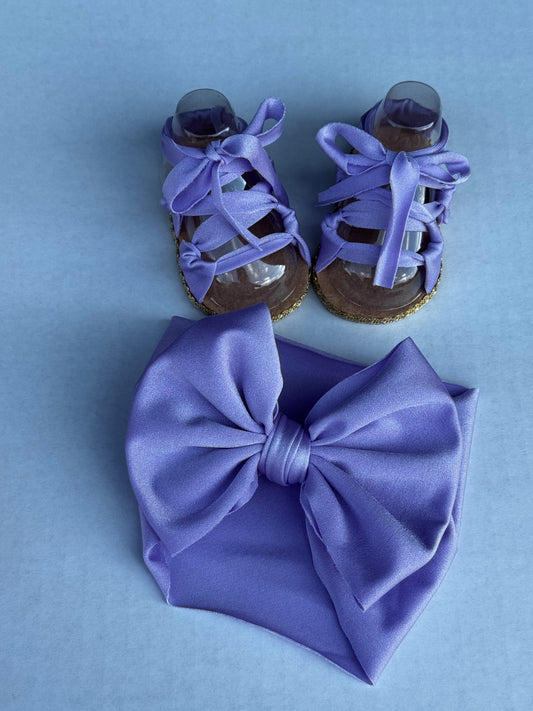 Set sandalia lila